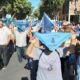 Caravana alrededor de la plaza 25 de Mayo por el día del niño por nacer.