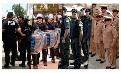 Ni un alma en las calles: GNA, Prefectura y Policías.