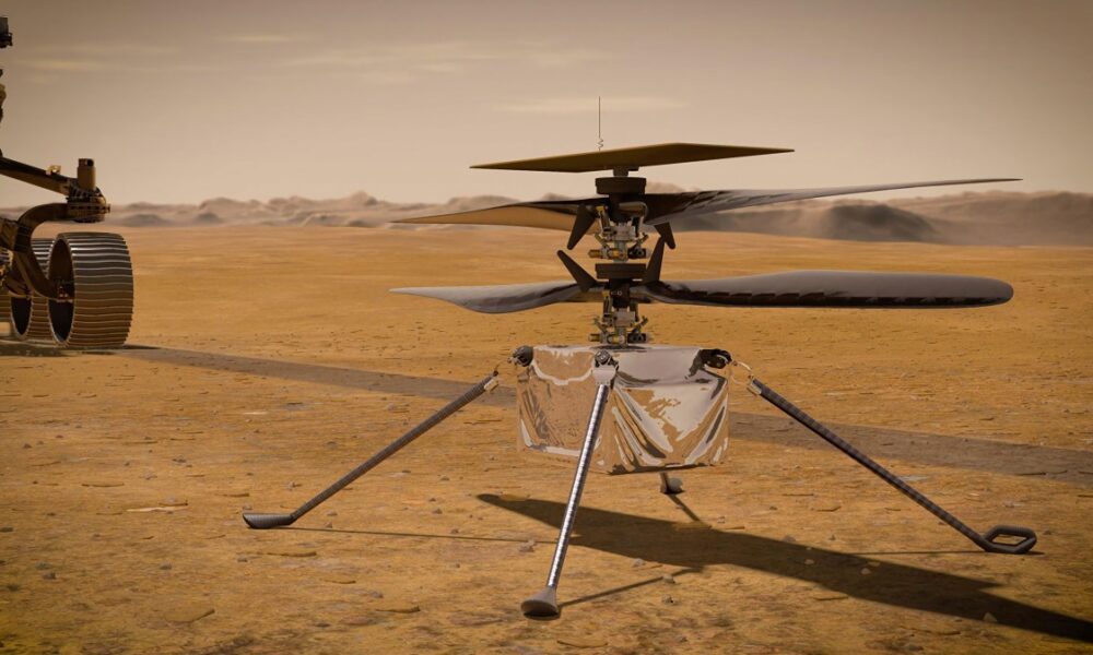 El helicóptero de la NASA voló en Marte. El helicóptero de la NASA voló en Marte.