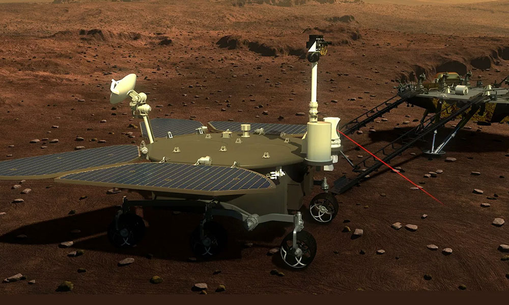 China realiza con éxito su primer aterrizaje en Marte