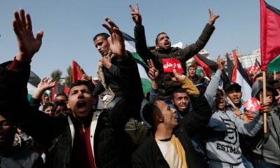 Periodistas palestinos se manifiestan en Cisjordiana para pedir protección a la ONU.