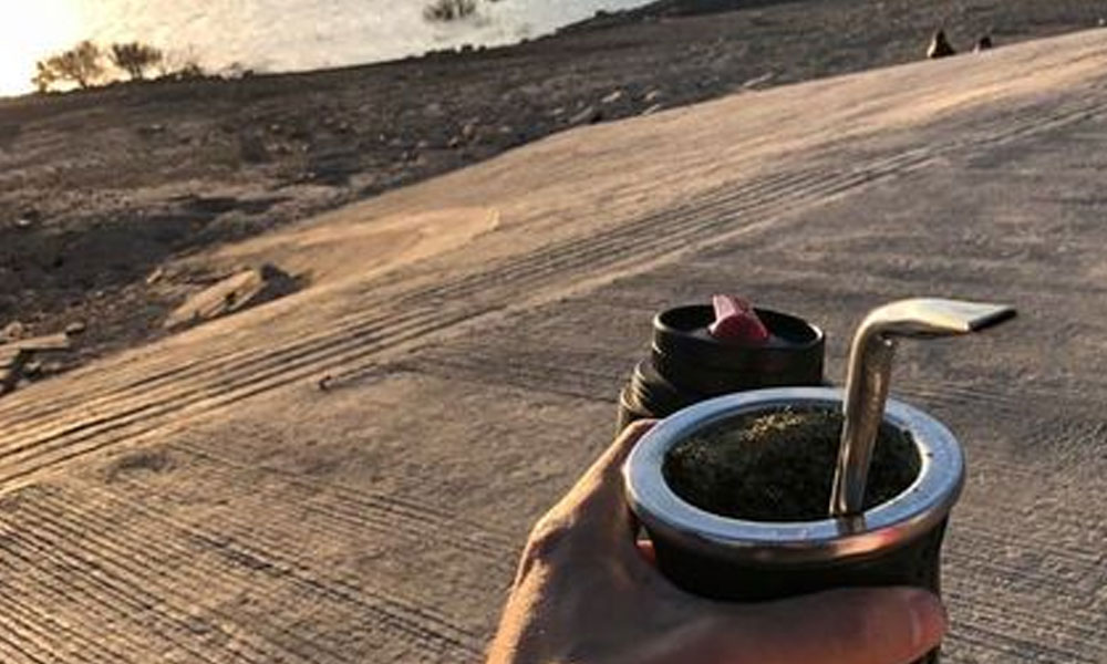 El Pasillo: mateando en la tardecita sanjuanina con clima de discurso electoral.