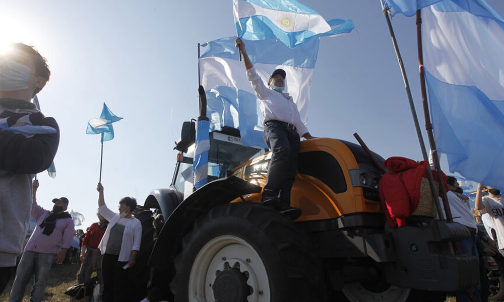 Sectores agropecuarios protestaron contra las políticas del Gobierno nacional.