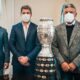 El presidente de la AFA trajo la Copa América a San Juan, como promesa a la Difunta a Correa.