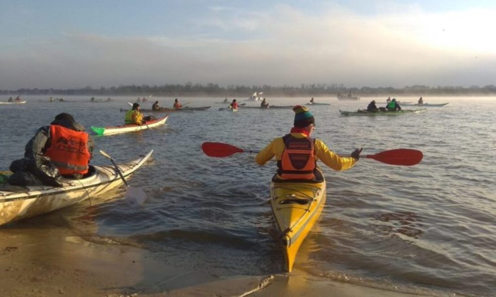Ambientalistas remaron desde Rosario a Buenos Aires en kayaks para reclamar la Ley de Humedales. Ambientalistas remaron desde Rosario a Buenos Aires en kayaks para reclamar la Ley de Humedales.