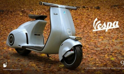 La icónica moto Vespa transformada en un vehículo eléctrico.