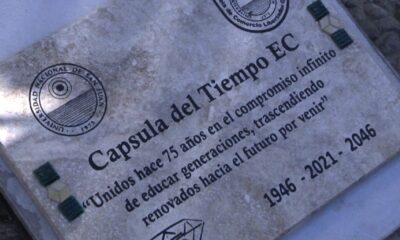 En su 75° aniversario la Escuela de Comercio preparó una Cápsula del Tiempo.