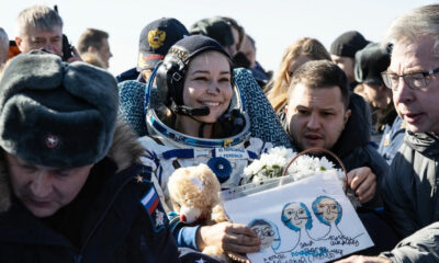 Rusia: regresa de la EEI el equipo de rodaje de la primera película filmada en el espacio.