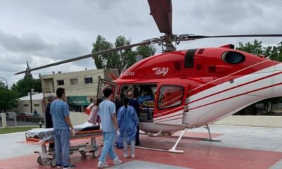 El helicóptero de la Provincia realizó tres vuelos sanitarios durante el fin de semana.