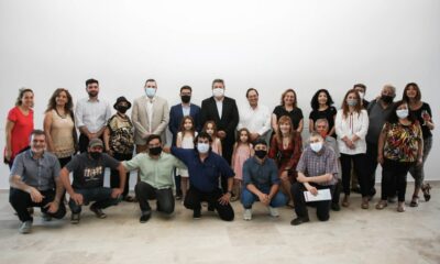 El titular del Legislativo reconoció a artistas que exponen en el Anexo.