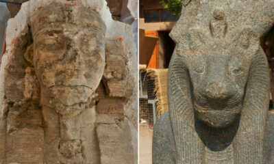 Egipto sorprende al mundo: Hallan dos colosales esfinges en un templo funerario de más de 3.000 años