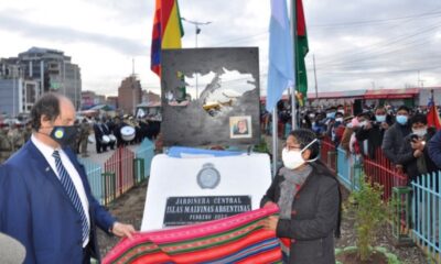 En Bolivia, inauguraron la plaza «Islas Malvinas Argentinas».
