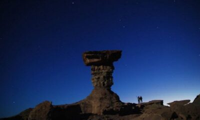 Disfrutá el paisaje de Ischigualasto bajo la luz de la luna llena.