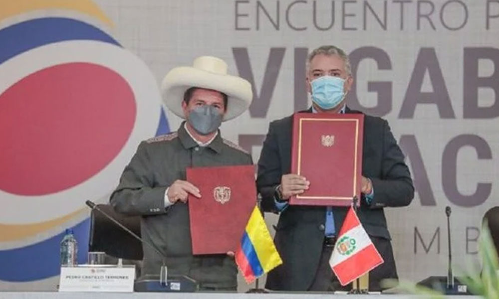 Perú y Colombia: Castillo y Duque se comprometen a combatir el narcotráfico y reactivar la inversión. Perú y Colombia: Castillo y Duque se comprometen a combatir el narcotráfico y reactivar la inversión.