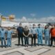 Uñac presenció la partida hacia Corrientes del primer equipo sanitario compuesto por veterinarios.