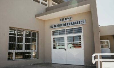 Uñac y Perczyk recorrieron las instalaciones de la ENI N° 42 “El Jardín de Francesco».