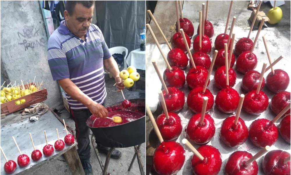 México: Le encargaron 1500 manzanas caramelizadas a un vendedor callejero y al final le cancelaron el pedido. México: Le encargaron 1500 manzanas caramelizadas a un vendedor callejero y al final le cancelaron el pedido.