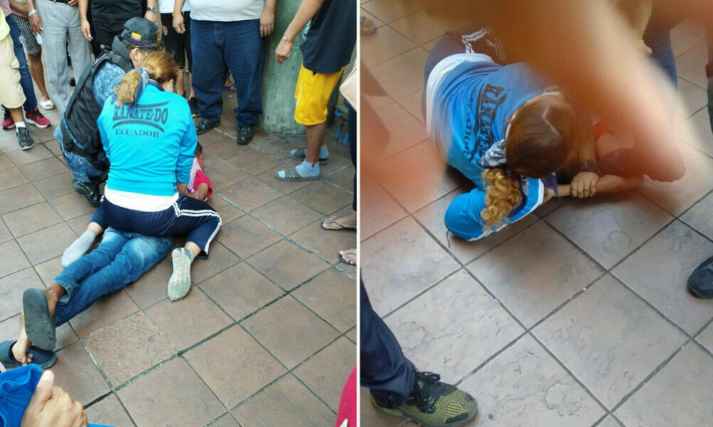 Ecuador: Una campeona de artes marciales neutraliza a un hombre que golpeaba a una mujer en la calle. Ecuador: Una campeona de artes marciales neutraliza a un hombre que golpeaba a una mujer en la calle.