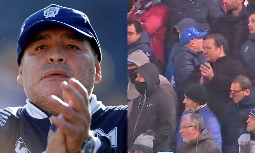 Diego Maradona apareció en otra cancha de fútbol y la foto se hizo viral. Diego Maradona apareció en otra cancha de fútbol y la foto se hizo viral.