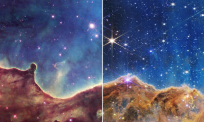 Así se comparan las imágenes del telescopio espacial James Webb con las de su famoso predecesor Hubble.