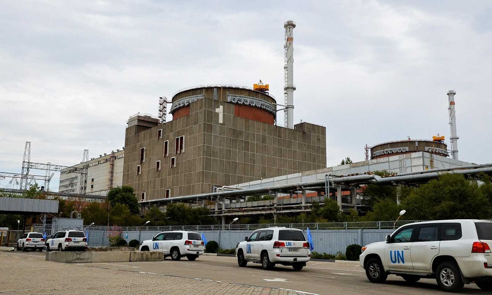La misión del OIEA llega a la planta nuclear de Zaporiyia. La misión del OIEA llega a la planta nuclear de Zaporiyia.