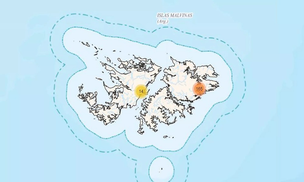 El mapa que permite encontrar a los caídos argentinos en las Islas Malvinas. El mapa que permite encontrar a los caídos argentinos en las Islas Malvinas.