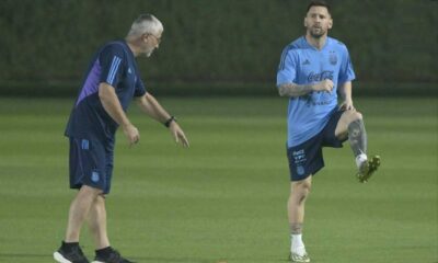 Messi se entrenó diferenciado a tres días del debut mundialista.