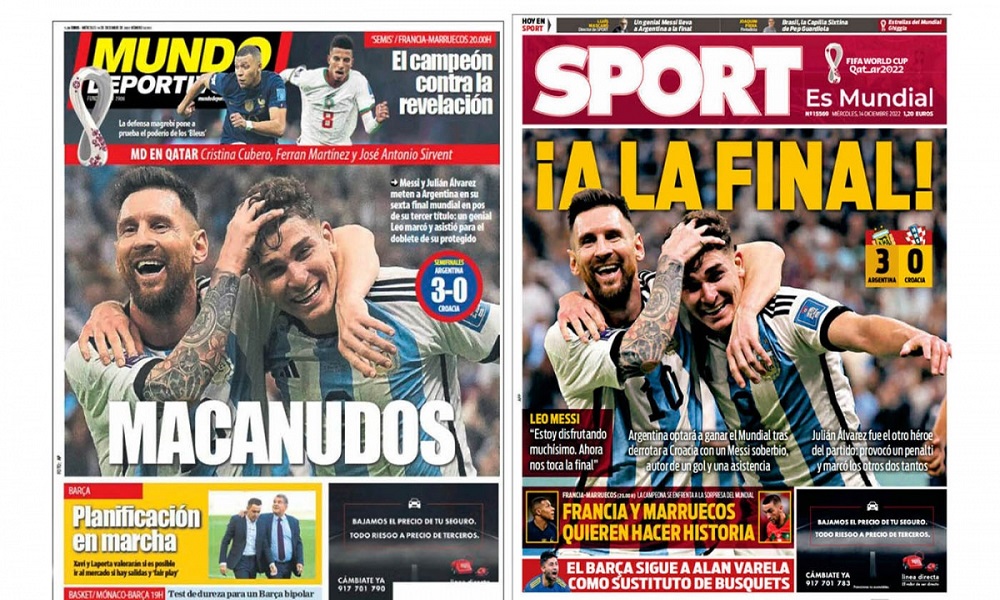 Messi acapara las portadas de los principales medios deportivos del mundo. Messi acapara las portadas de los principales medios deportivos del mundo.