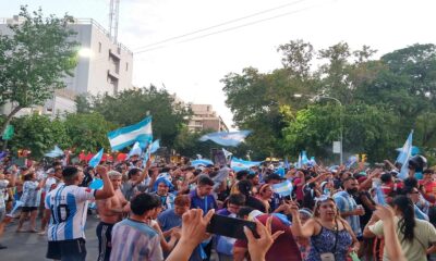 Así fue el festejo mundialista en San Juan.