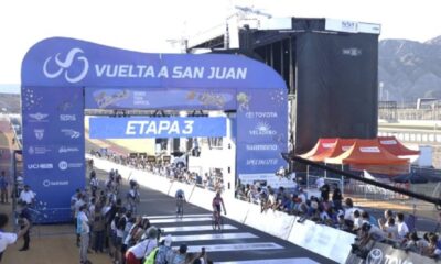 El norteamericano Quinn Simmons se quedó con la 3° etapa y el argentino Richeze pellizcó la victoria.