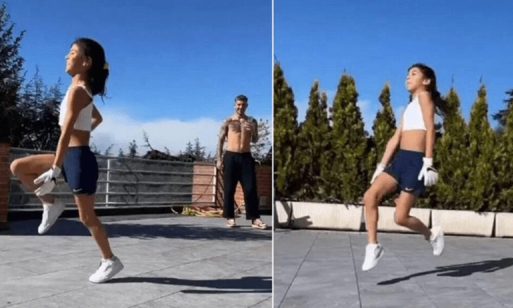 La hija de Leandro Paredes atajó un penal y lo celebró como el “Dibu” Martínez. La hija de Leandro Paredes atajó un penal y lo celebró como el “Dibu” Martínez.