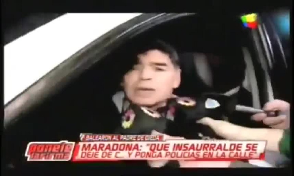 La tremenda frase de Maradona sobre Insaurralde que se hizo viral tras el escándalo. La tremenda frase de Maradona sobre Insaurralde que se hizo viral tras el escándalo.