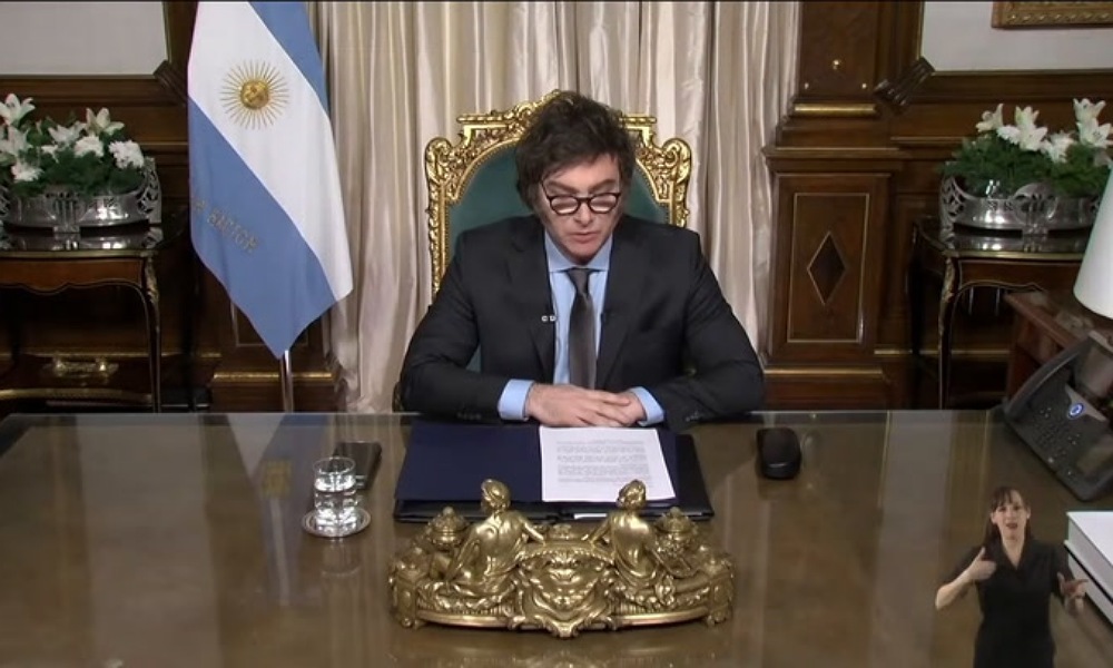 Milei dio su discurso de fin de año y apunto a Legislativo. - Ahora San Juan