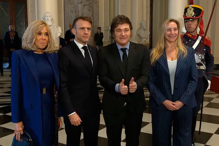 Javier Milei recibió a Emmanuel Macron en la Casa Rosada Javier Milei recibió a Emmanuel Macron en la Casa Rosada
