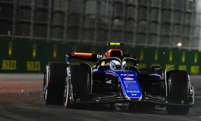 Franco Colapinto festejó su carrera en Las Vegas, donde ganó Russell y Verstappen se consagró campeón
