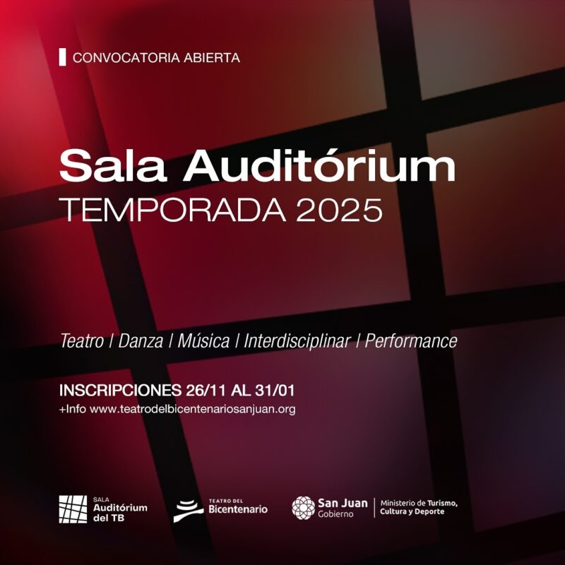 Convocatoria artística para la Temporada 2025 de la Sala Auditórium
