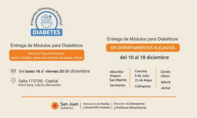 Empezó la entrega de módulos de diciembre para personas con diabetes