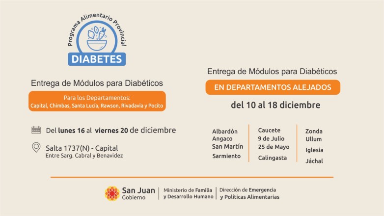 Empezó la entrega de módulos de diciembre para personas con diabetes Empezó la entrega de módulos de diciembre para personas con diabetes