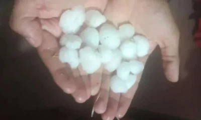 Una fuerte lluvia con granizo afectó a buena parte de Pocito