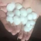 Una fuerte lluvia con granizo afectó a buena parte de Pocito