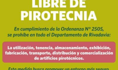 Rivadavia celebra unas fiestas Libres de Pirotecnia