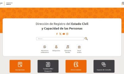 Estas son las principales prestaciones del portal web del Registro Civil