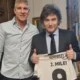 Martín Palermo visitó a Javier Milei en la Casa Rosada