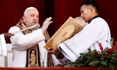 En su mensaje de Navidad, el Papa pidió silenciar las armas en Medio Oriente