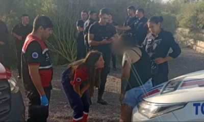 Rivadavia: una mujer que se arrojó a un canal fue salvada por la policía