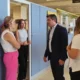 Orrego pasó a saludar a los empleados del Centro Cívico