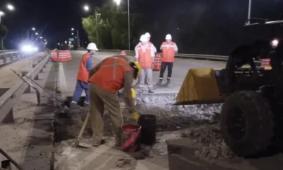 Circunvalación: reparan el tramo más roto, con trabajos sólo de noche