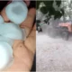 Impresionante caída de granizo en 25 de Mayo y Sarmiento: las imágenes del temporal en el Sureste de San Juan