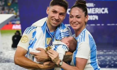 Felicidad total: la pareja de Gonzalo Montiel celebró emocionada su regreso a River