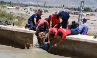 Rescataron a una mujer de morir ahogada en un canal de San Juan